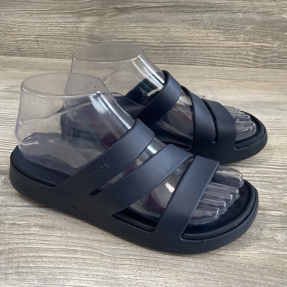 Crocs Getaway Women's Size 6 Sandals 209587 Blue Platform Slip On Casual Comfort